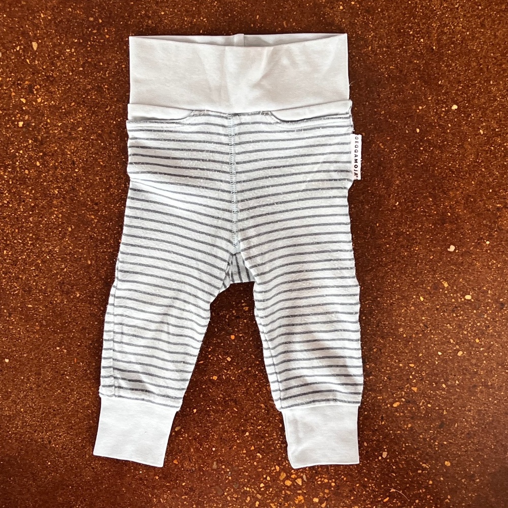Geggamoja organic cotton striped baby pants